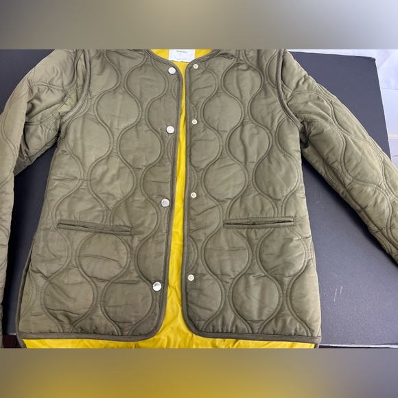 Mango olive green quilted jacket, size small - Picture 8 of 15